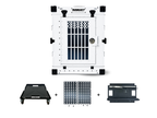 Robust Grooming Pack: white collapsible dog crate, Wheel Cart, DryFloor and Grooming Set.