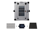 Robust Home Pack: grey collapsible dog crate, DryFloor, crate fan and Comfort Mat.