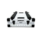 White Robust collapsible dog crate folded flat for transport and storage.